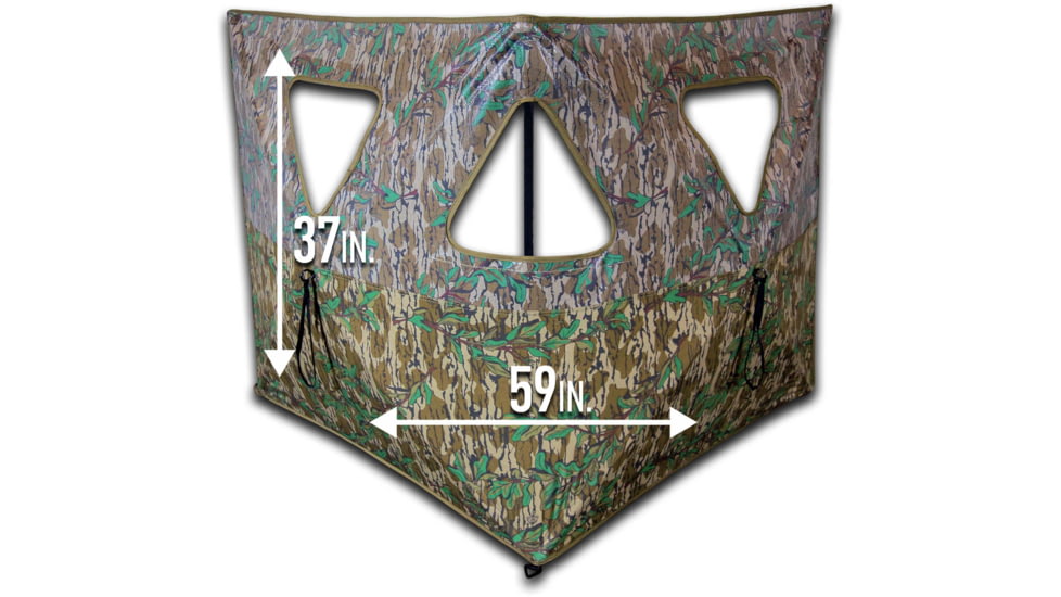 Primos Hunting Double Bull SurroundView Stakeout Hunting Blind, Mossy Oak Greenleaf, 65164