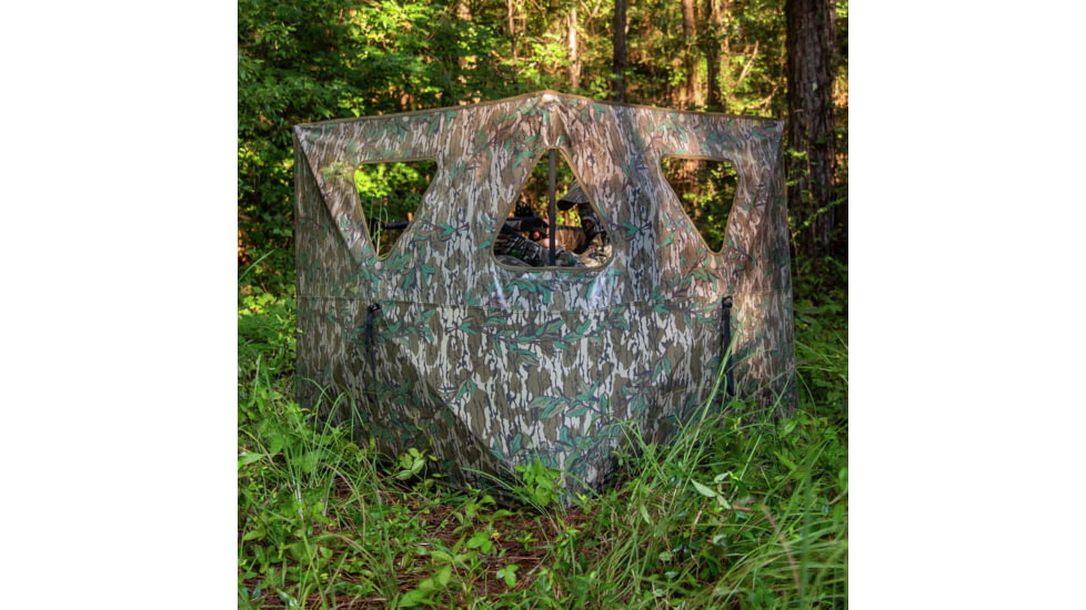 Primos Hunting Double Bull SurroundView Stakeout Hunting Blind, Mossy Oak Greenleaf, 65164