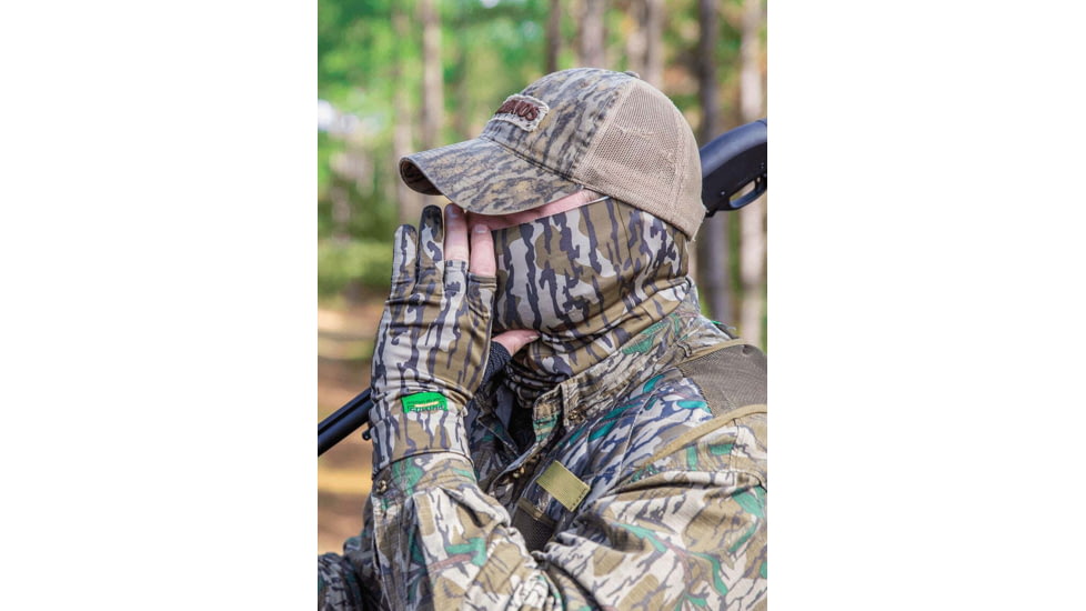 Primos Hunting Stretch-Fit Buff Mask, Mossy Oak Bottomland, One Size, PS6680