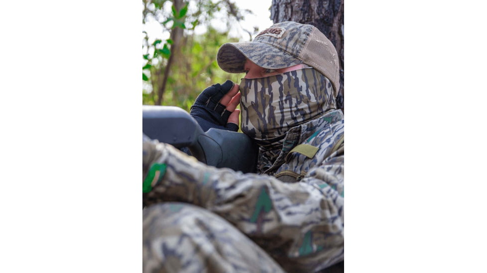 Primos Hunting Stretch-Fit Buff Mask, Mossy Oak Bottomland, One Size, PS6680