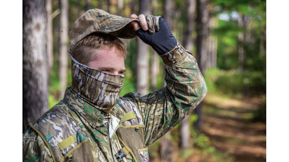 Primos Hunting Stretch-Fit Buff Mask, Mossy Oak Bottomland, One Size, PS6680