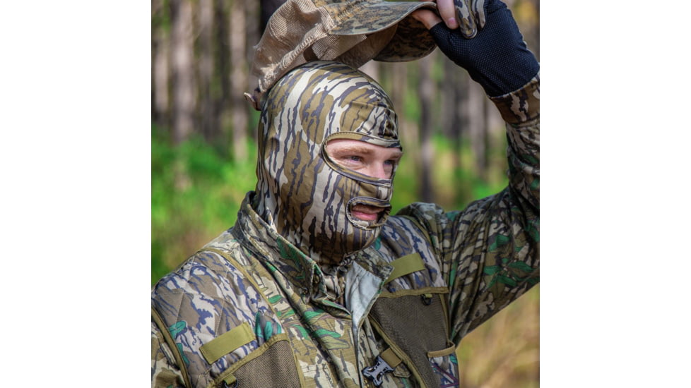 Primos Hunting Stretch-Fit Full Face Mask, Mossy Oak Bottomland, One Size, PS6666