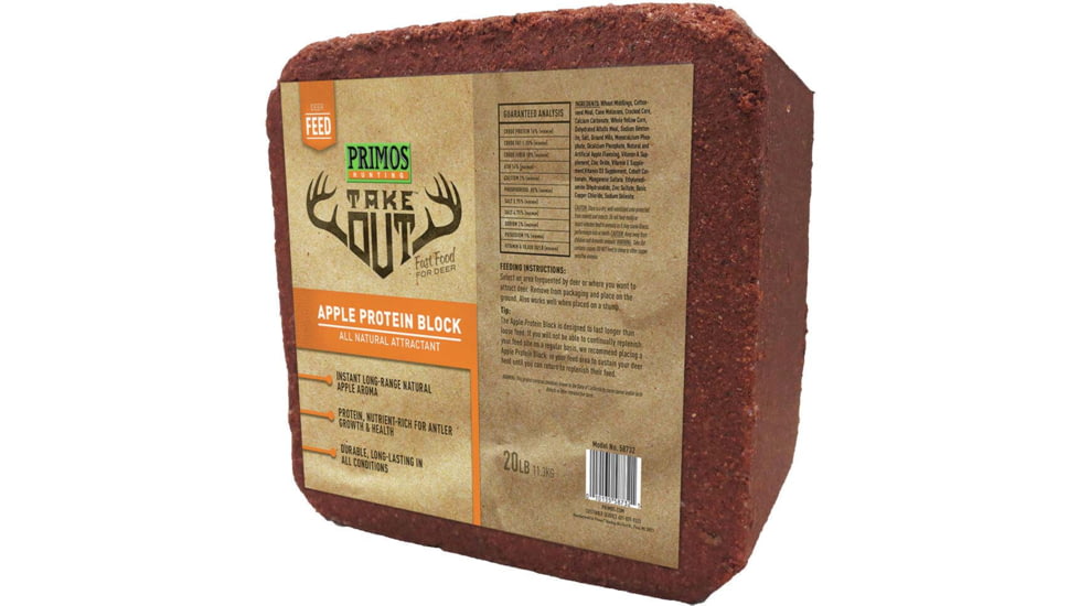 Primos Hunting Take Out Block Apple Protein Brown, 20 lb Block, 58732