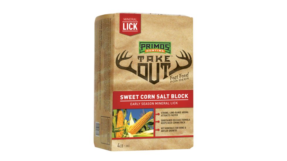 Primos Hunting Take Out Sweet Corn Salt Lick Block, PVC Bag, 4lb 58735