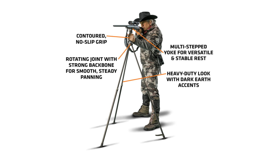 Primos Hunting Trigger Stick Gen 3 Jim Shockey Tall Tripod, 24-62in, Truth Camo, Clam, 65815