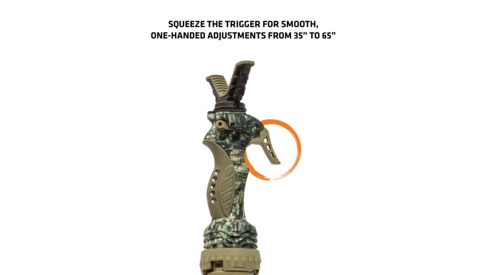 Primos Hunting Trigger Stick Gen 3 Tall Monopod,33-65in,Truth Camo,Clam, 65813