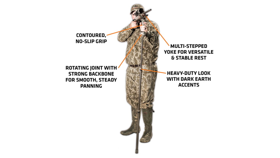 Primos Hunting Trigger Stick Gen 3 Tall Monopod,33-65in,Truth Camo,Clam, 65813