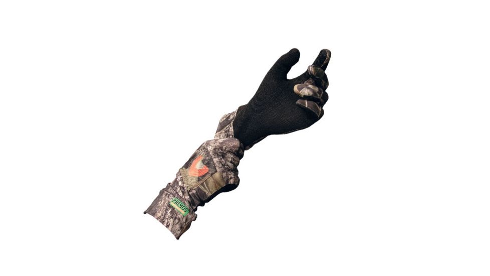 Primos Hunting Stretch-Fit Call Gloves w/Sure-Grip and Extended Cuff, Mossy Oak New Break Up 6398