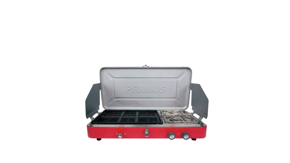 Primus Profile DUO Burner and BBQ Grill Stove, Red/Grey, P-329285