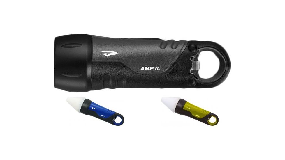 Princeton Tec AMP 1L Flashlight w/ Bottle Opener - Waterproof to 100M, Black, Blue, Neon Yellow