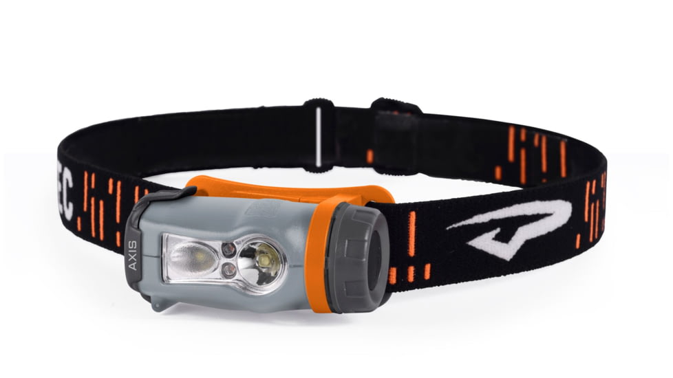 Princeton Tec Axis 250 Lumens Headlamp, Orange/Gray, AX-OR