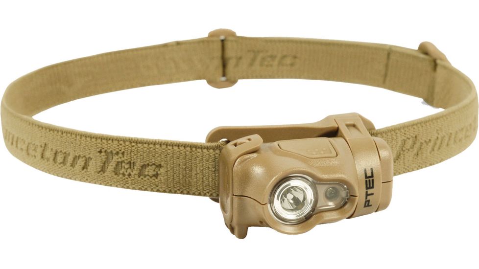 Princeton Tec Byte Tactical LED Red/White Headlamps, 200 Lumens, Tan, BYT-TAC-TN
