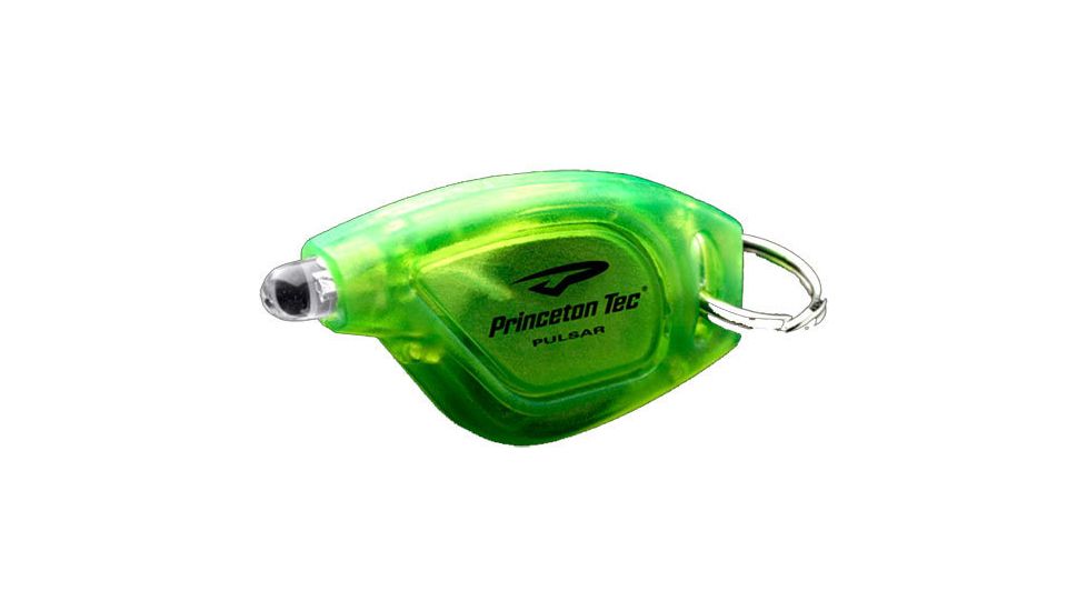 Princeton Tec Pulsar LED Compact Light, Translucent Yellow w/ Green LED, P-2-NY