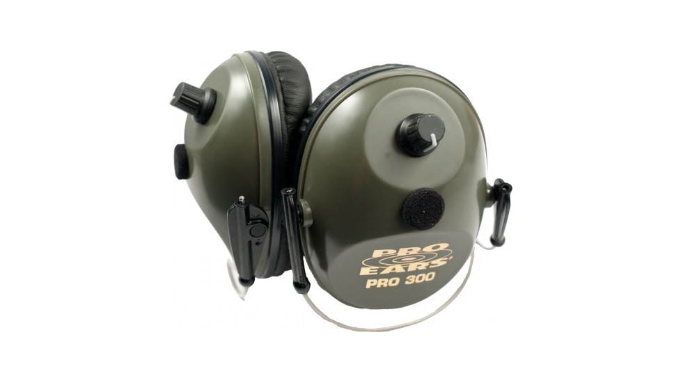 Pro Ears Pro 300 Wind Abatement Hearing Protection NRR 26dB Behind Head Earmuffs Green