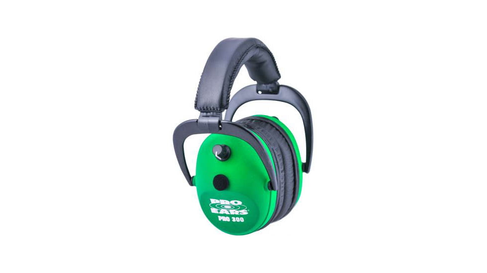 Pro Ears Pro 300 Wind Abatement Hearing Protection NRR 26dB Headset, Neon Green P300NG