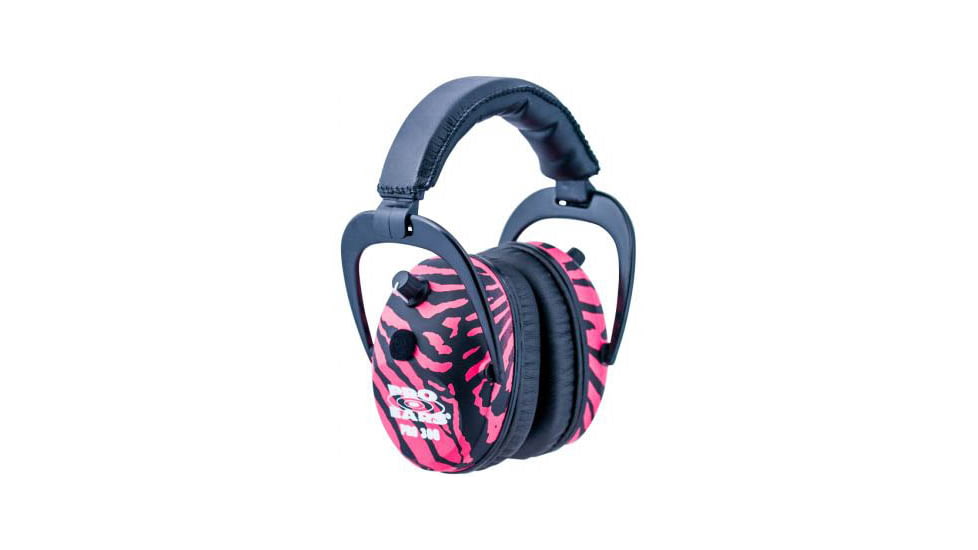 Pro Ears Pro 300 Wind Abatement Hearing Protection NRR 26dB Headset, Pink Zebra P300PZ