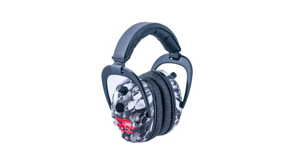 Pro Ears Pro 300 Wind Abatement Hearing Protection NRR 26dB Headset, Skulls P300SK