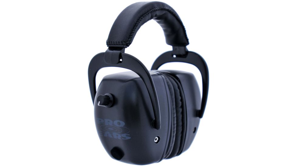 Pro Ears Pro Tac Mag Gold NRR 30 Hearing Protection Earmuffs, Black w/Lithium Batteries