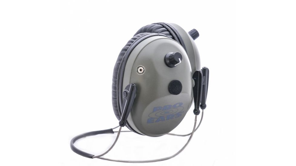 Pro Ears Pro Tac Plus Gold Low Profile NRR 26 Earmuffs, Green, Behind the Head, GS-PT300-G-BH