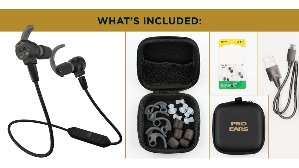 Pro Ears Stealth Bluetooth Elite Hearing Protection, Black, PEEBBLKE