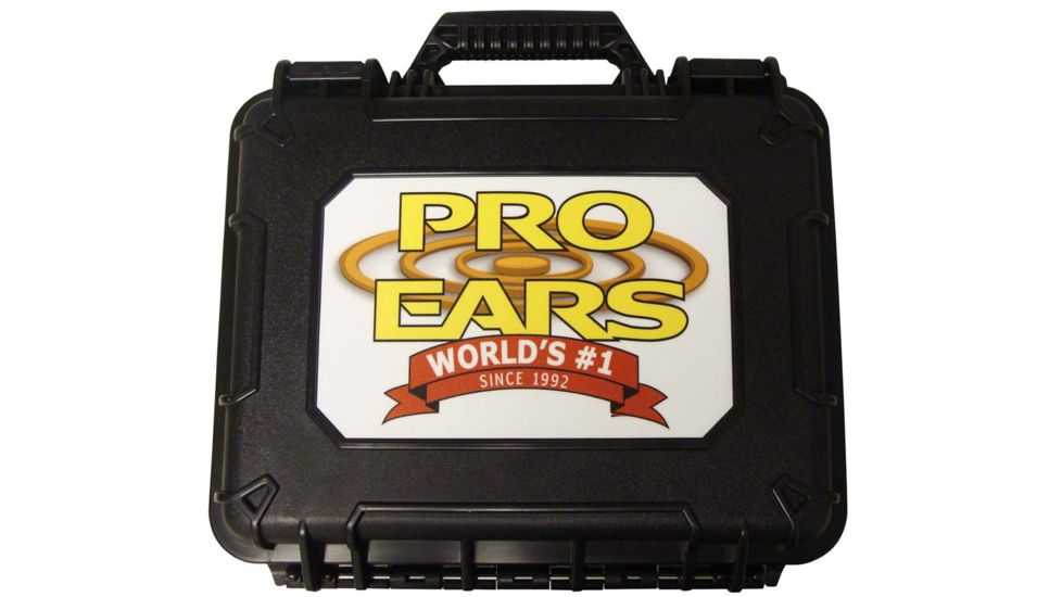 Pro Ears Waterproof Hard Carry Case, 13x11x6in, Black PE-CARRYCASE