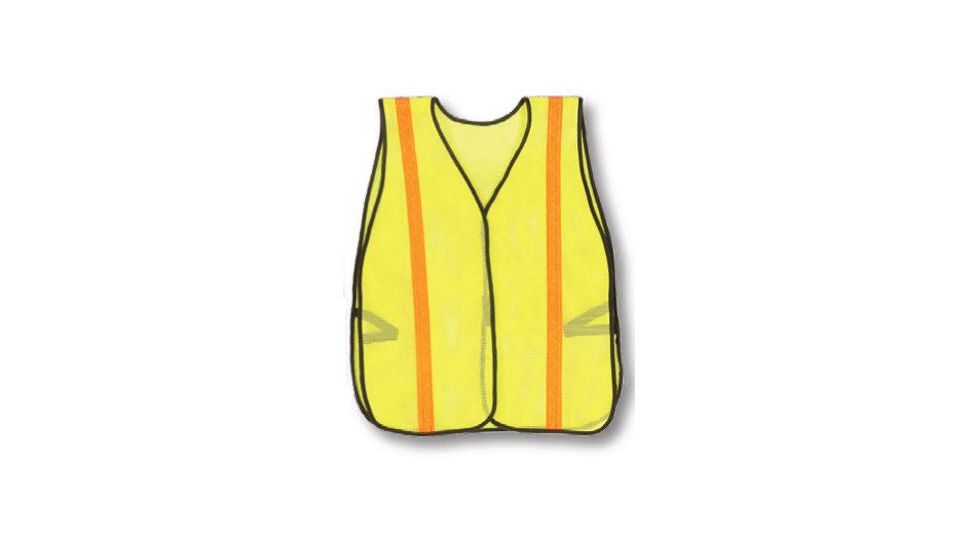 Pro-Line Traffic Safety Vinyl Lime Vest 1in Lime Reflective - 2023521131