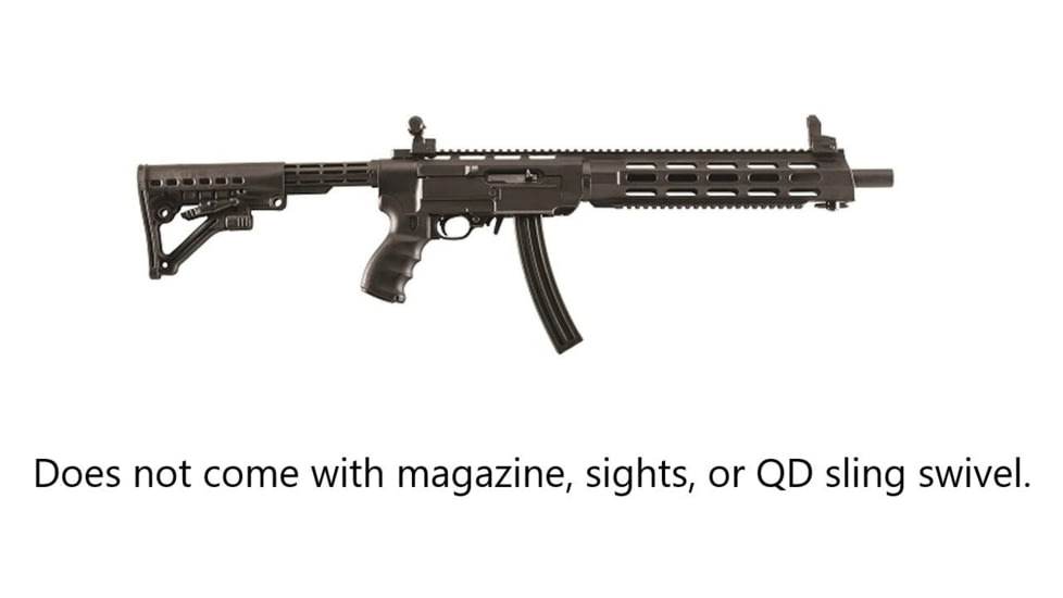 Pro Mag Archangel 556 Conversion Stock for Ruger 10/22 w/Extended Length Monolithic Rail Forend, Black Polymer, AA556R-EX