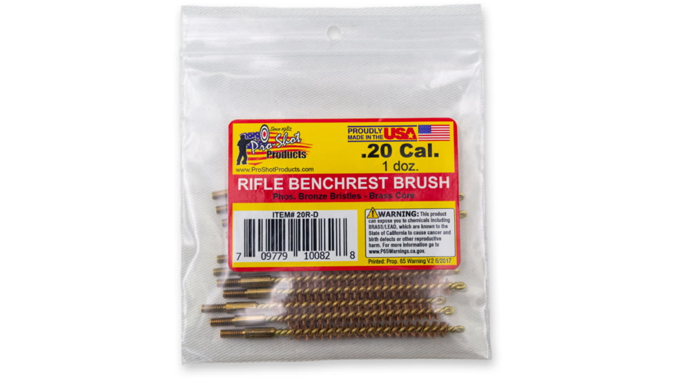 Pro-Shot .20 Caliber Rifle Brush Dozen Pack, 12 Quantity, 20R-D