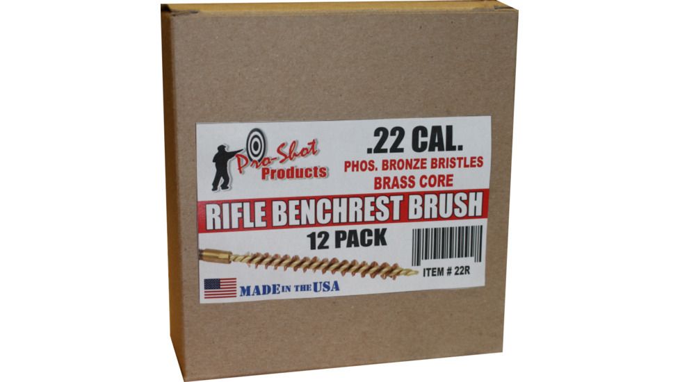 Pro-Shot .22 Cal Rimfire Rifle Bore Brush, Pack of 12, 22R-CS