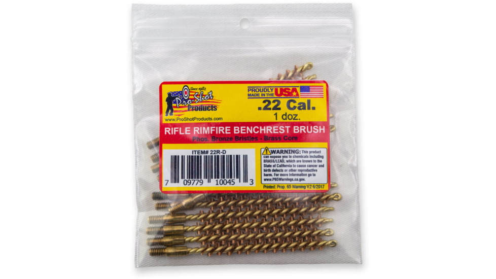Pro-Shot .22 Caliber Rifle Brush Dozen Pack, 12 Quantity, 22R-D