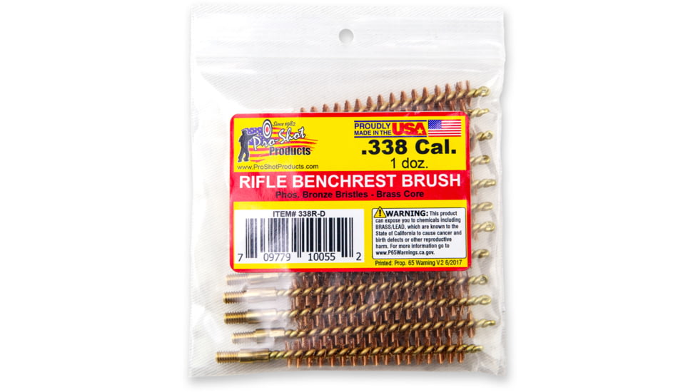 Pro-Shot .338 Caliber Rifle Brush Dozen Pack, 12 Quantity, 338R-D