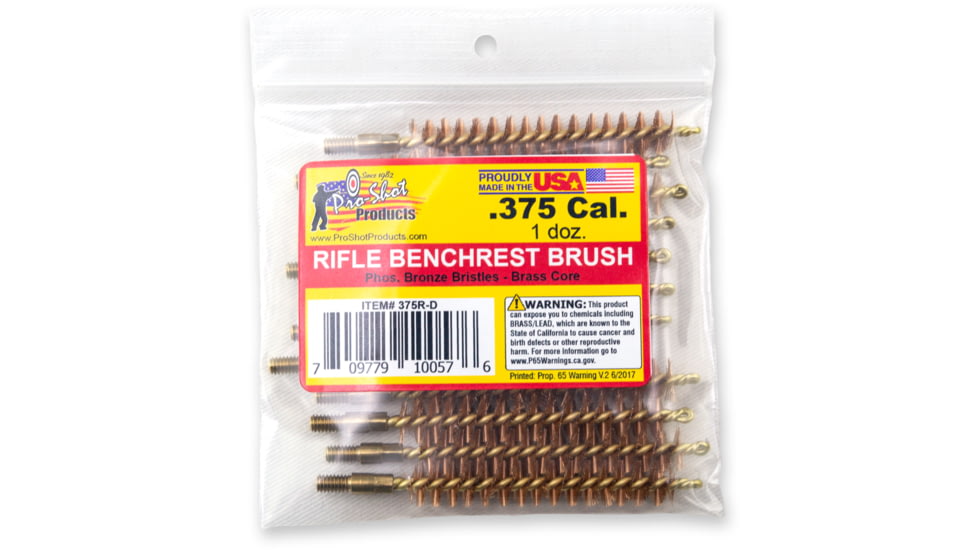 Pro-Shot .375 Caliber Rifle Brush Dozen Pack, 12 Quantity, 375R-D
