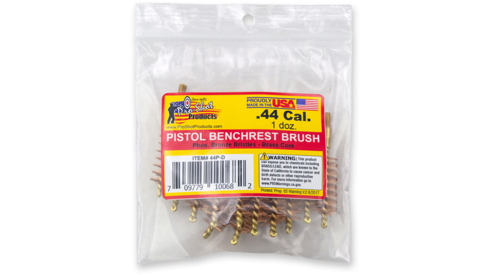 Pro-Shot .44 Caliber Pistol Brush Dozen Pack, 12 Quantity, 44P-D
