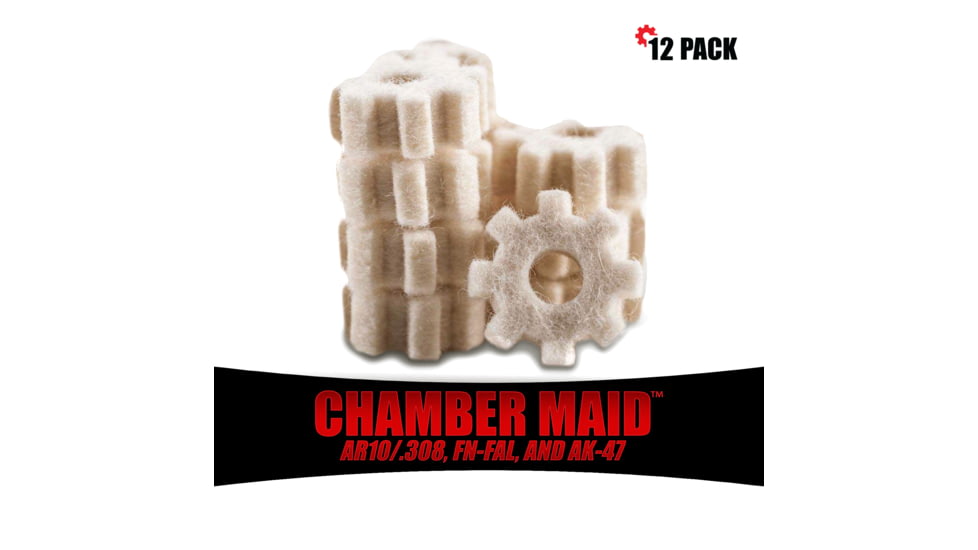 Pro-Shot Chamber Maid .308 Cal./7.62mm Chamber Star Swabs, 12 Pack, White, 308CMS-12