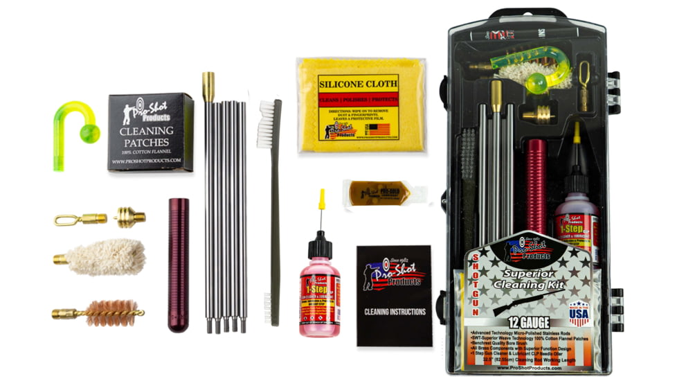 Pro-Shot Shotgun Classic Box Gun Cleaning Kit, 12 Gauge, Stainless Steel, S12KIT