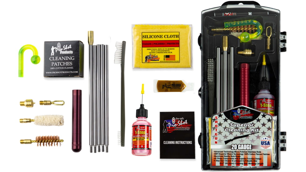 Pro-Shot Shotgun Classic Box Gun Cleaning Kit, 20 Gauge, Stainless Steel, S20KIT