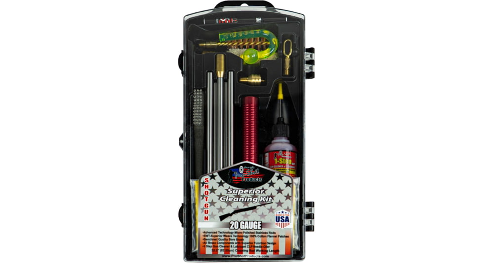 Pro-Shot Shotgun Classic Box Gun Cleaning Kit, 20 Gauge, Stainless Steel, S20KIT