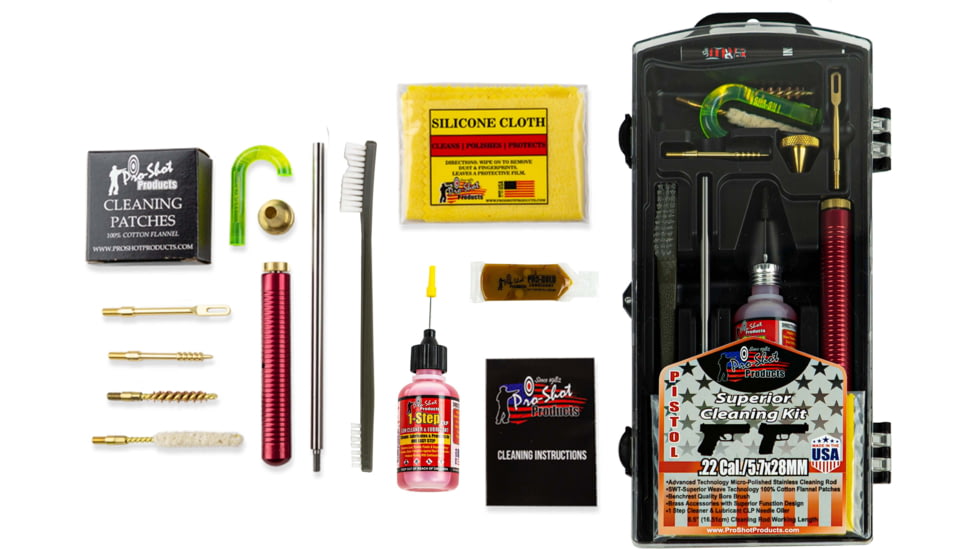 Pro-Shot Pistol Classic Box Gun Cleaning Kit, .22 Cal, Stainless Steel, P22KIT