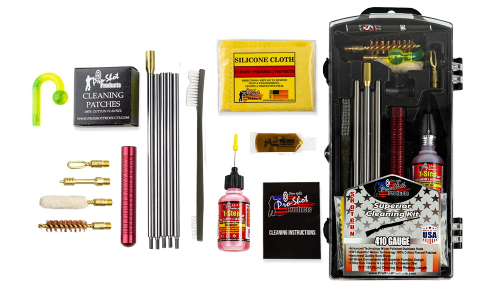 Pro-Shot Shotgun Classic Box Gun Cleaning Kit, .410 Gauge, Stainless Steel, S410KIT