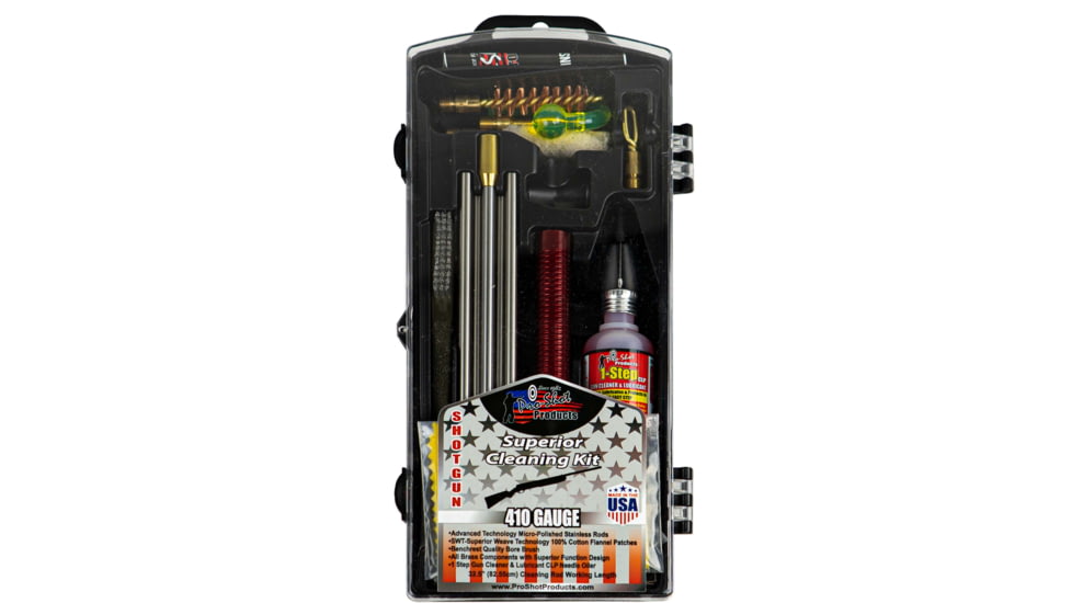 Pro-Shot Shotgun Classic Box Gun Cleaning Kit, .410 Gauge, Stainless Steel, S410KIT