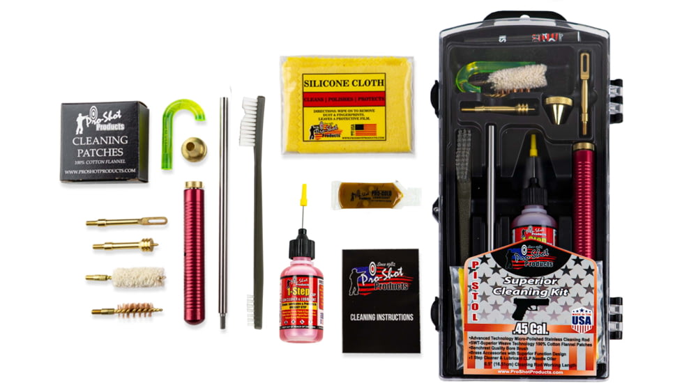 Pro-Shot Pistol Classic Box Gun Cleaning Kit, .45 ACP, Stainless Steel, P45KIT