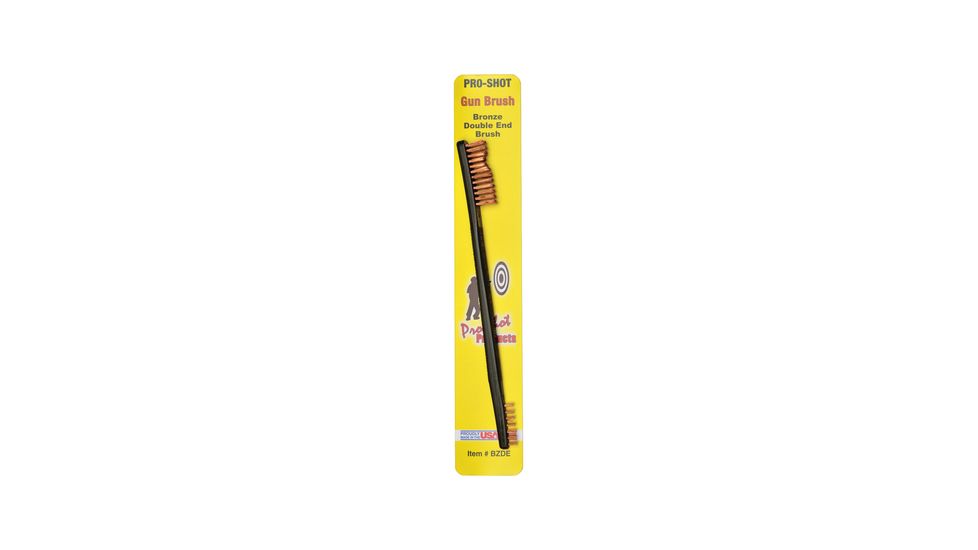 Pro-Shot Pro-Shot Double End Gun Brush Bronze, Gray Handle w/ Bronze Bristles, BZDE