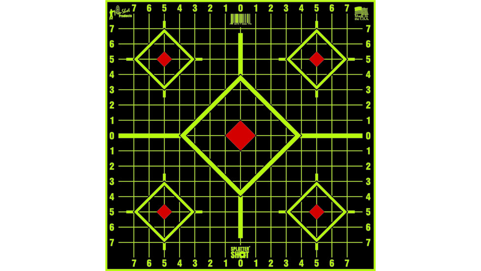 Pro-Shot Pro-Shot Long Range Sight-in Splattershot Target, 17.75 inch, 5-Pack, 17.75SI-5PK, 17.75SI-5PK
