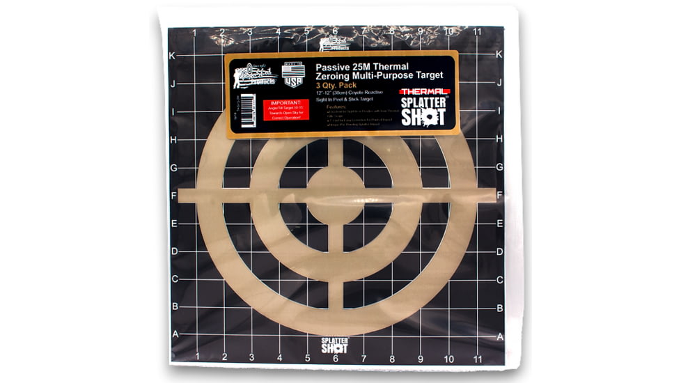 Pro-Shot Passive 25m Thermal Zeroing SplatterShot Multi-Purpose Target, 3 Pack, 12x12in, TH-SI-12-50PK