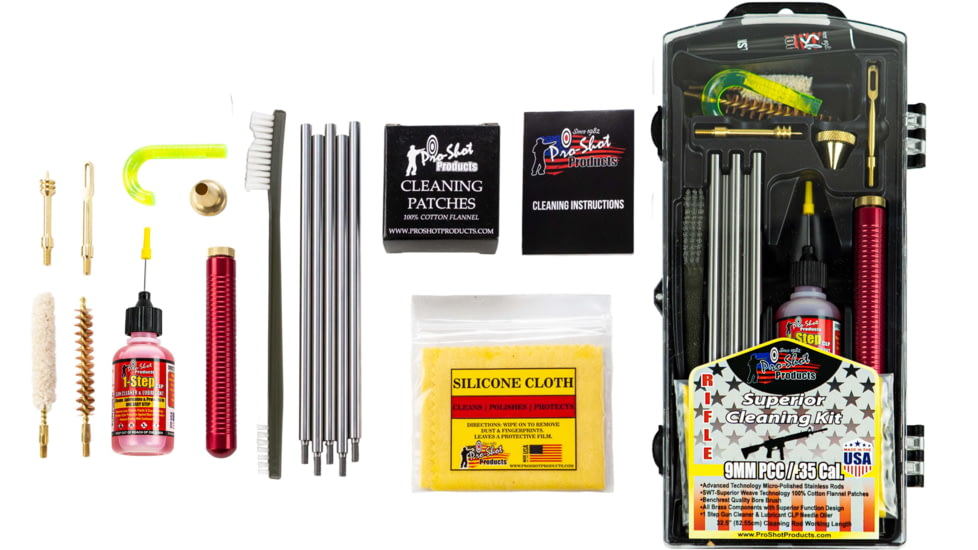 Pro-Shot Rifle Box Cleaning Kit, 9mm/.35 Cal., R9-KIT