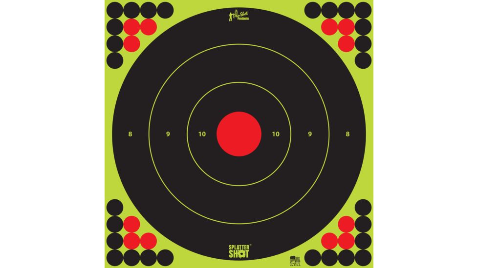 Pro-Shot Pro-Shot Splatter Shot Bulls-eye Target, 17.25 in, Green, Black, Pack of 5 Long Range-17.25-5PK, Green, Black, Long Range-17.25-5PK