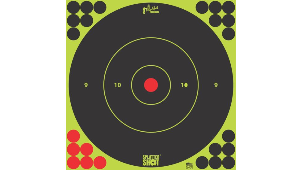 Pro-Shot Pro-Shot Splatter Shot Bullseye / 60 Target, Green, 6in, 6B-GREEN-60PK, Green, Black, 6B-GREEN-60PK