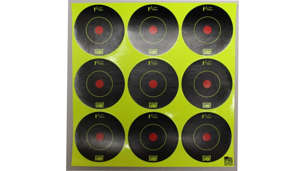 Pro-Shot Pro-Shot Splatter Shot Bullseye, Green, 2in, 2B-Green-108, Green, Black, 2B-Green-108