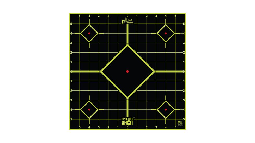 Pro-Shot Pro-Shot Splatter Shot Sight In Targets Peel And Stick 12 Inch Green 12 Pack, Green, 12SI-GREEN-12PK