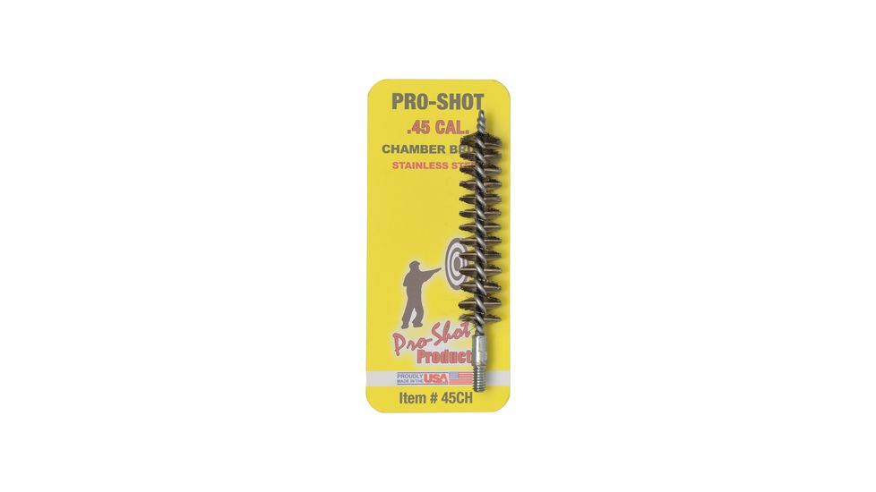 Pro-Shot Pro-Shot Stainless Steel Chamber Brush .45 Revolver, Stainless Steel, 45CH